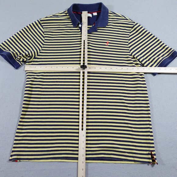 Payne Stewart Golf Polo‎ Shirt Adult Large Blue Yellow Striped Embroidered Logo - Picture 5 of 9